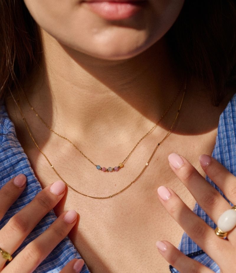 Collier double chaine