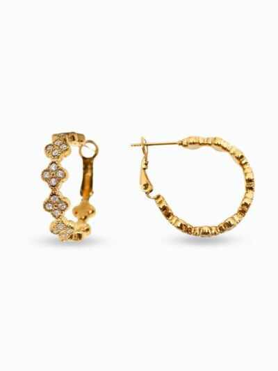 Boucles d'oreilles créoles fantaisie​​