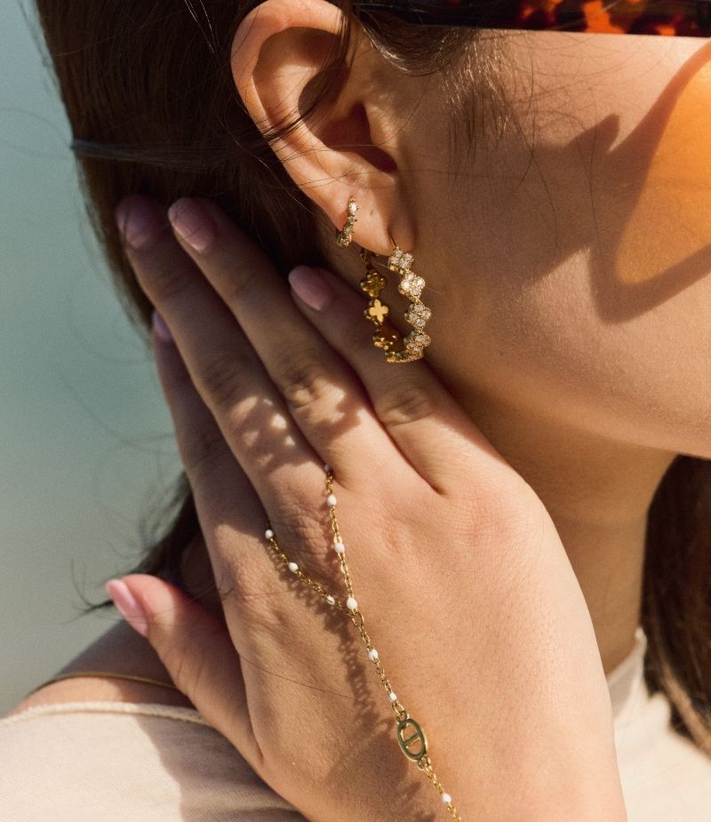 Boucles d'oreilles créoles fantaisie