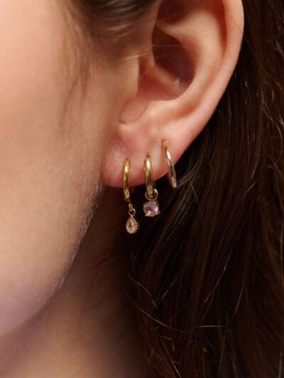 Mini créoles avec strass