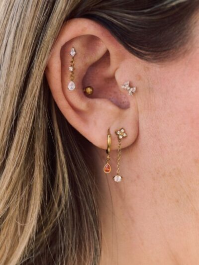 Mini créoles avec strass