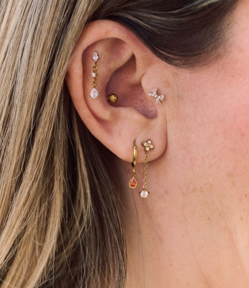 Mini créoles avec strass