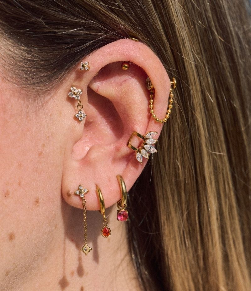 Mini créoles avec strass