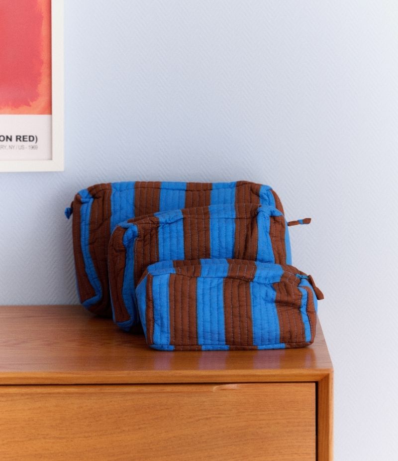 Pochette colorée à rayures