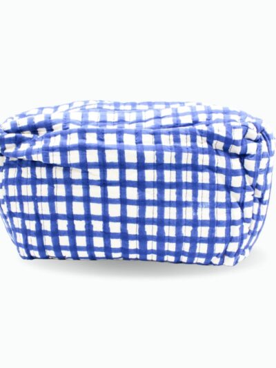 Trousse vichy​​​ bleue