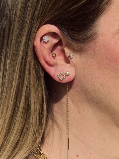 Boucle d oreille trèfle