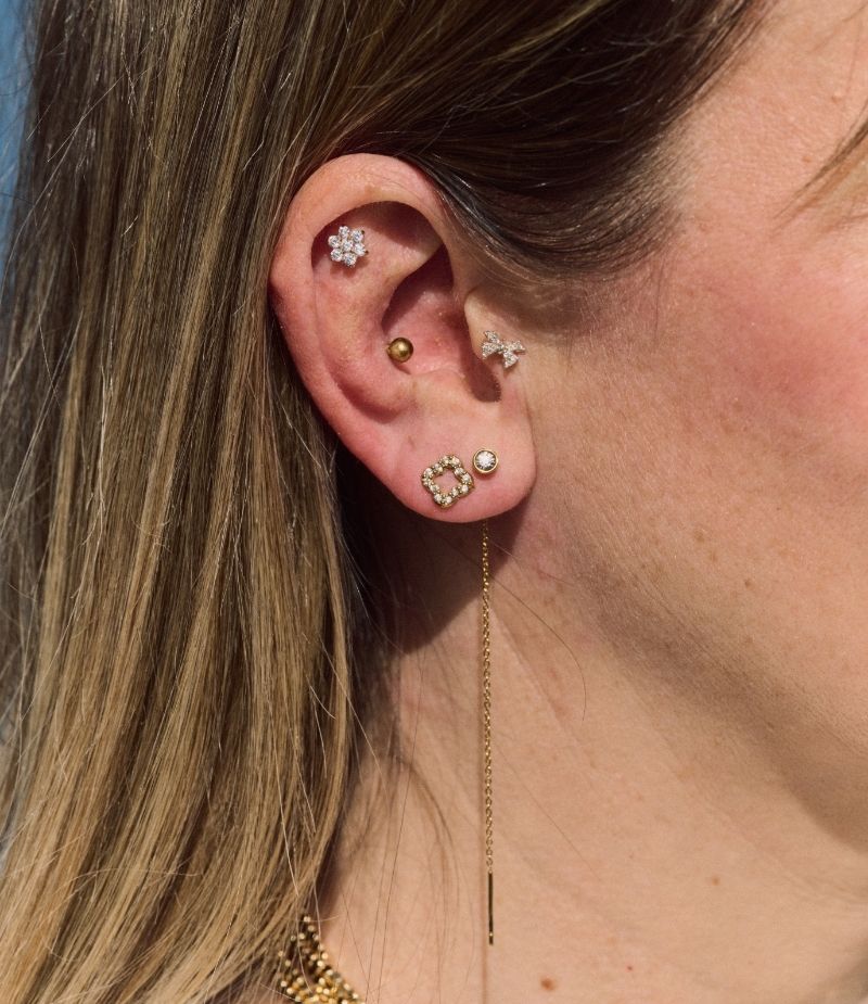 Boucle d oreille trèfle