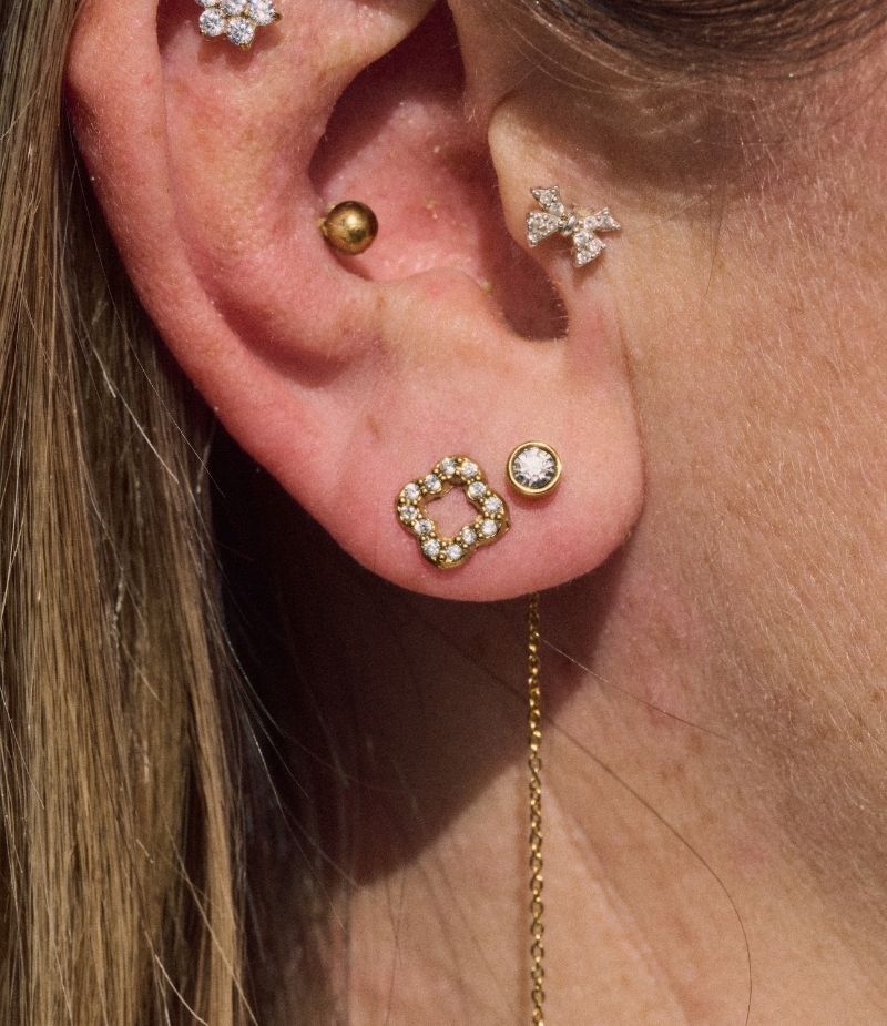 Boucle d oreille trèfle