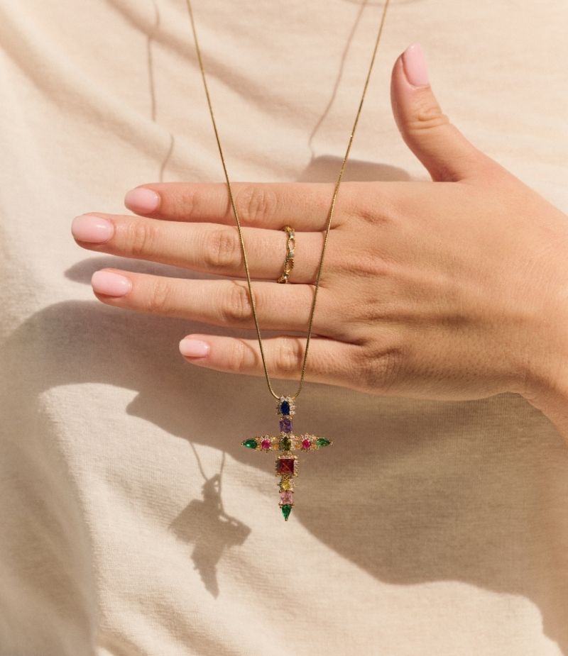 Collier pendentif croix