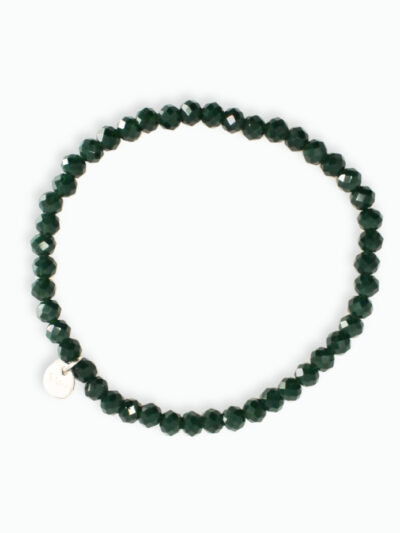 bracelet cristaux vert sapin