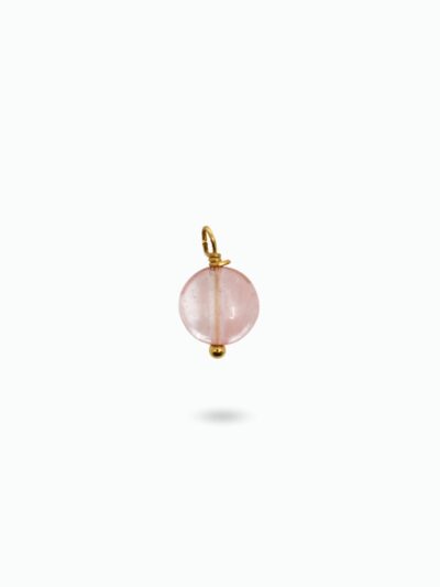 pendentif en pierre quartz rose