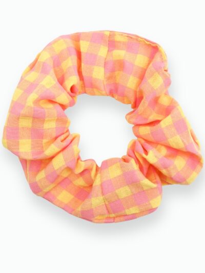 chouchou vichy jaune