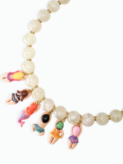 Collier grosses perles blanches​​