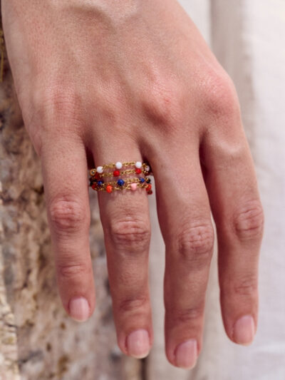 Bague colorée femme​