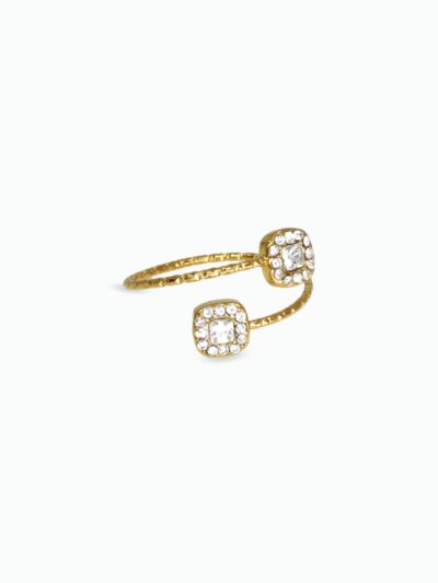 Bague doré acier inoxydable