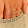 Bague doré acier inoxydable