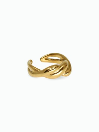 Bague acier inoxydable doré femme