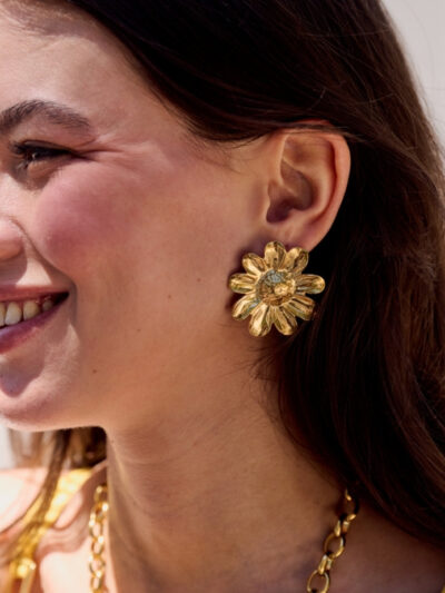 Boucle d’oreille fleur