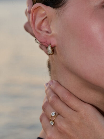 Boucles d'oreilles strassées​​