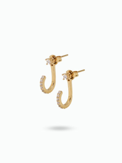 Boucle d'oreille plaque or tendance​