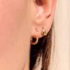 Boucle d'oreille plaque or tendance​