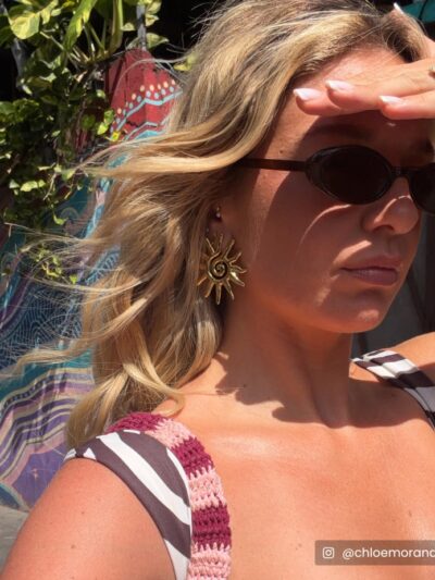 Boucles d'oreilles soleil pendantes