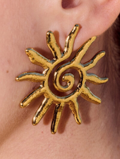 Boucles d'oreilles soleil pendantes
