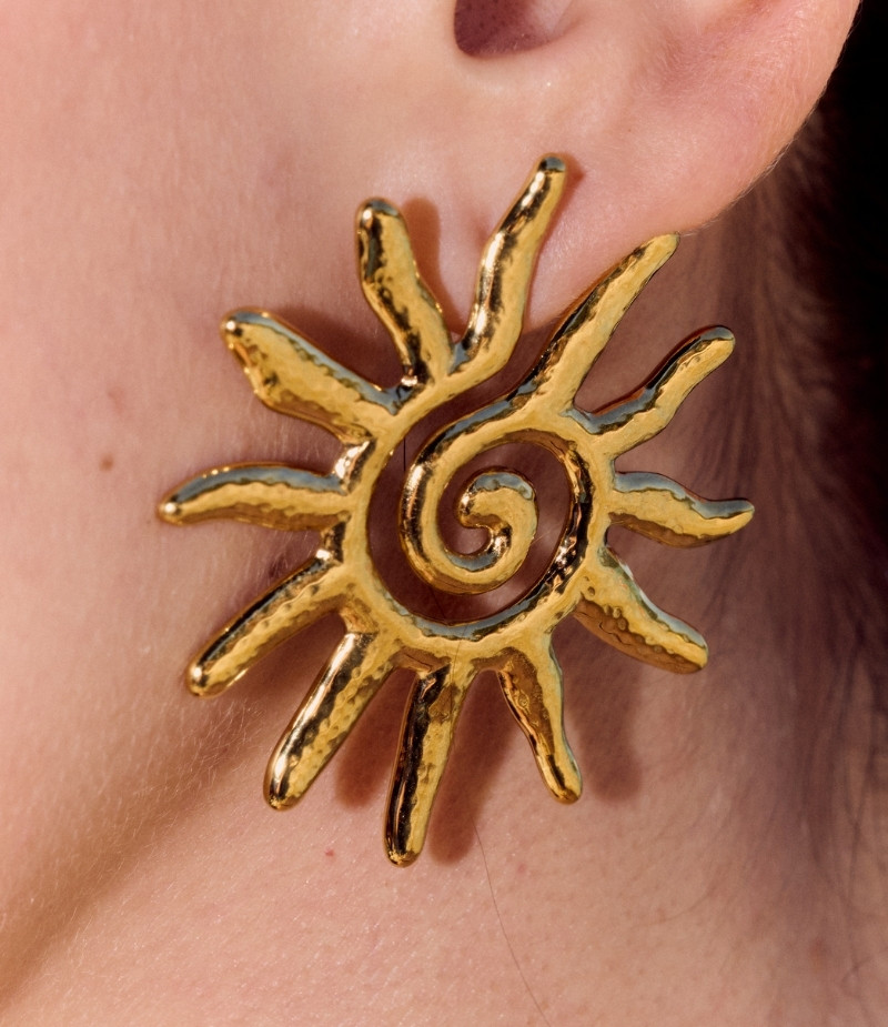 Boucles d'oreilles soleil pendantes
