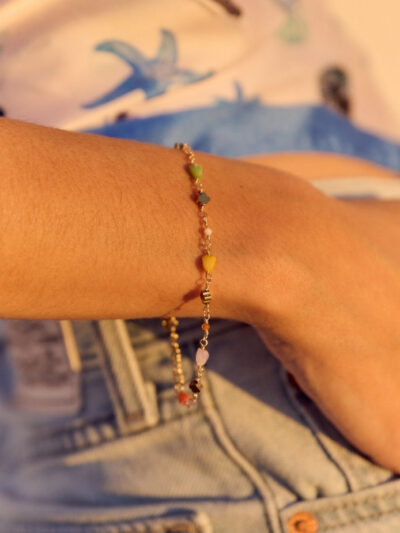 Bracelet perles colorées