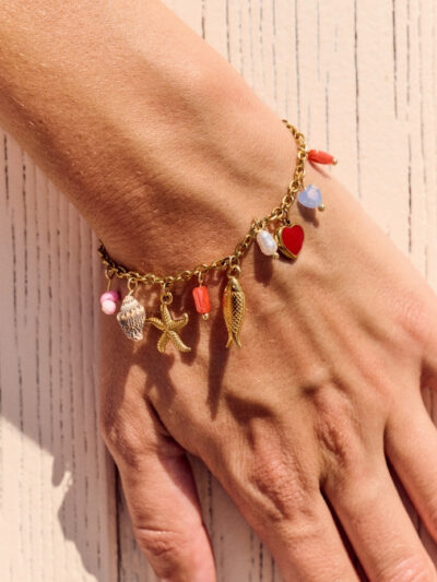 Bracelet charms colorés