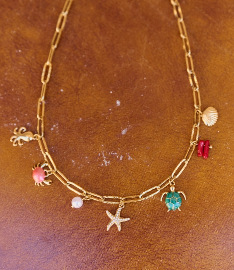 Collier breloque acier inoxydable