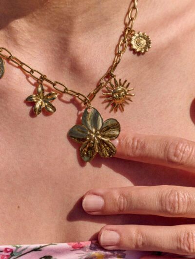 Collier acier inoxydable doré