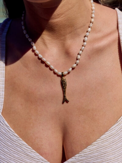 Collier grosses perles