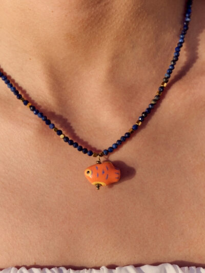 Collier cristaux colorés