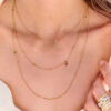Collier acier doré