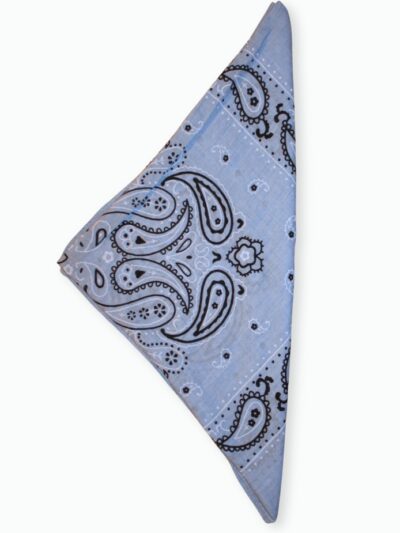 foulard paisley bleu