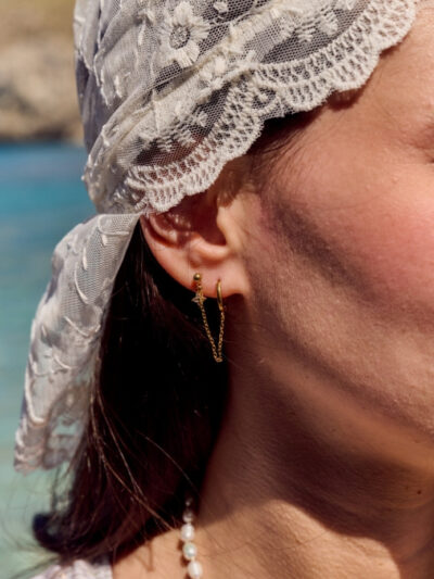 Mono boucle d'oreille pendante